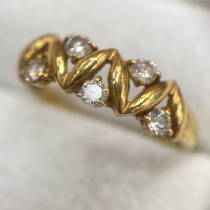 K18 メレダイヤ リング 18金 750